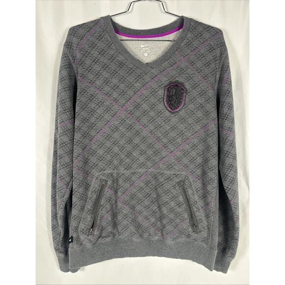 Nike LeBron Allover Print Fleece Pullover V-Neck Sweater SZ XL ( 379031-071 ) - Picture 1 of 5